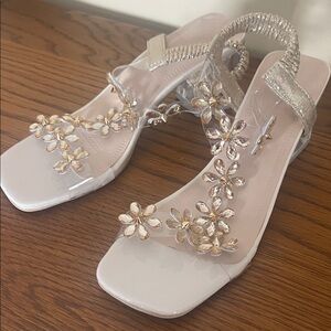 Elegant Floral Embellished Sandals